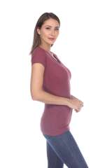 6053 Juniors Cap Sleeve Cotton Slub Tee