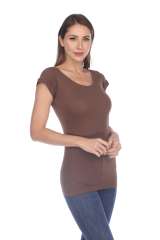 5001 Junior's Cap Sleeve Scoop Neck Tee