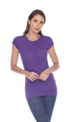 6050 Juniors Cap Sleeve Cotton Slub Tee