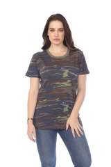 4002C Junior Camo Print Essentials Loose Body Tee
