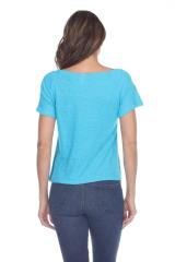 1202 Junior's Cotton Nub Short Sleeve Crop Box Tee