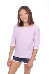 8908 Girls Cuffed 3/4 Sleeve Pullover