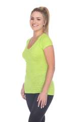6053 Juniors Cap Sleeve Cotton Slub Tee