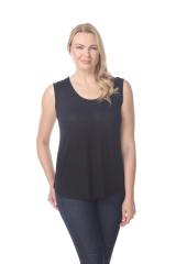7311 Ladies Poly Viscose Pleated Back Tank Top