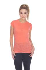 6050 Juniors Cap Sleeve Cotton Slub Tee