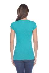 6050 Juniors Cap Sleeve Cotton Slub Tee