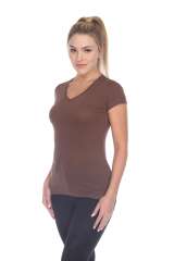 5003 Juniors Cap Sleeve "Tear Drop" V-Neck Tee