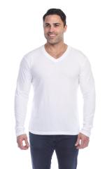4701 Men's Slim Fit Long Sleeve V-Neck Tee