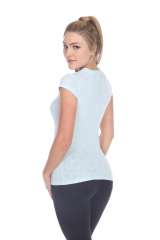 6050 Juniors Cap Sleeve Cotton Slub Tee
