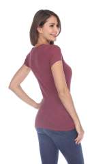6053 Juniors Cap Sleeve Cotton Slub Tee