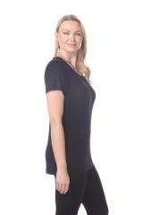 7313 Ladies Modal Blend Casual Open V Back Short Sleeve Tee