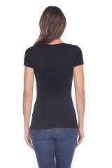 6053 Juniors Cap Sleeve Cotton Slub Tee