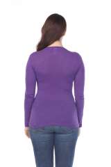 6150 Junior's Long Sleeve Cotton Slub Crewneck Tee