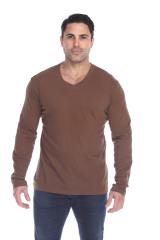 4701 Men's Slim Fit Long Sleeve V-Neck Tee