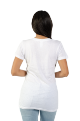 3903 Junior's Bamboo Blend Short Sleeve Deep V Neck Tee