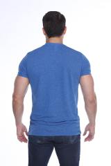 3700 Men's Poly Linen Blended Crewneck Tee
