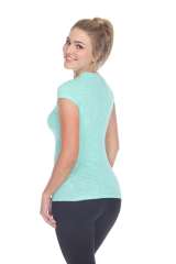 6050 Juniors Cap Sleeve Cotton Slub Tee