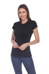 3000 Junior's Cap Sleeve CVC Blended Crew Neck Tee