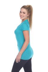 3400 Junior's Poly Rayon Slub Crewneck Tee