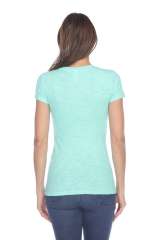 6053 Juniors Cap Sleeve Cotton Slub Tee