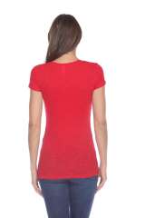 6053 Juniors Cap Sleeve Cotton Slub Tee