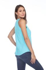 2007 Juniors Scoop Neck Curve Hem Tank