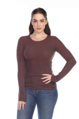 6100 Junior's Long Sleeve Thermal Crew Neck Tee