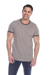 3602 Men's Short Sleeve CVC Blended Crew Neck Ringer Tee