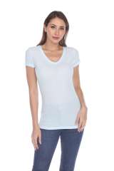 5003 Juniors Cap Sleeve "Tear Drop" V-Neck Tee