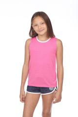 9210 Girls Twist Strap Open Back Tank