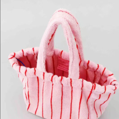 Cotton Towel Tote Bag With Drawstring