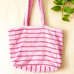 Cotton Towel Tote Bag With Drawstring