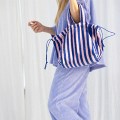 Cotton Towel Tote Bag With Drawstring