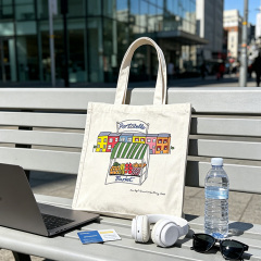 Soft and smoothly draping cotton shopping bag.