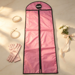 Pink polyester dust cover
