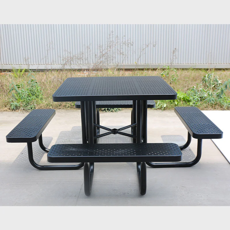 yalau 46-Inch Black Outdoor Dining Set with Umbrella – Heavy-Duty