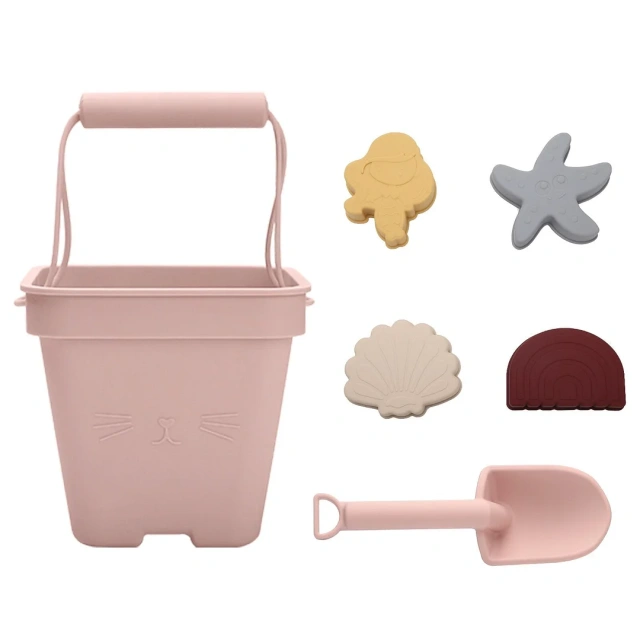 silicone beach Bucket with Shovels