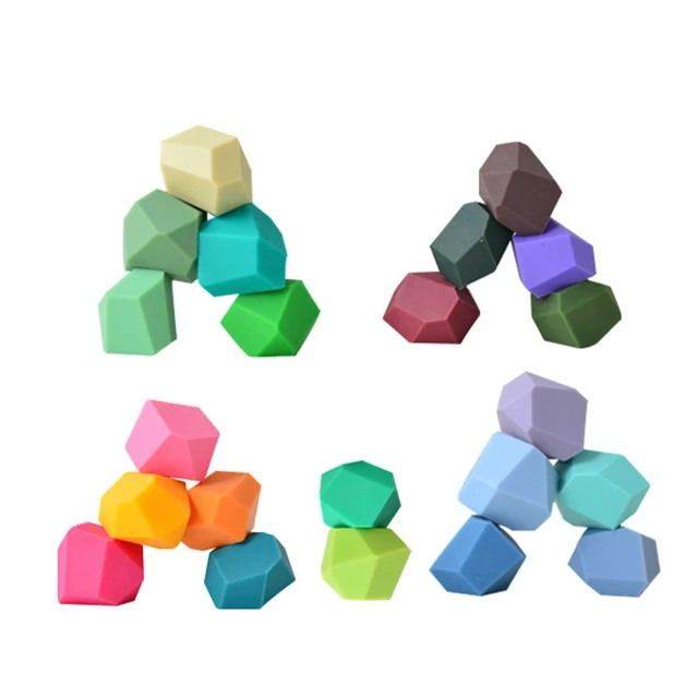 Colorful Silicone Pebbles Stacking Set
