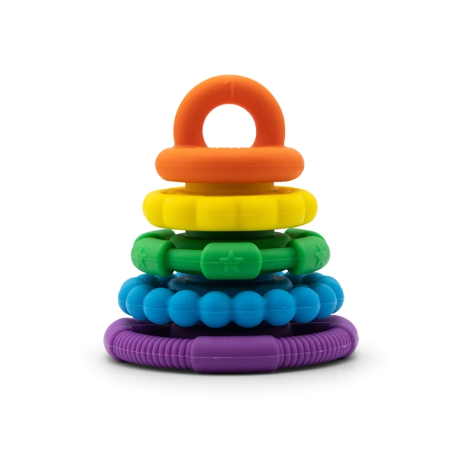Hot Seller 5 PC Silicone Stackers Teether Toy for Baby