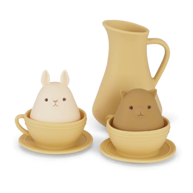 Silicone Tea Pot Cups Bath Toy Set