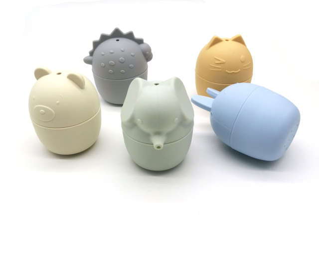 Animals Shape Silicone Baby Bath Toys
