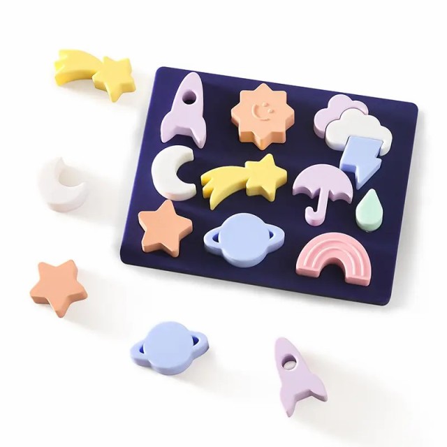 Babe Silicone Weather Shape Puzzle Toys for Toddlers