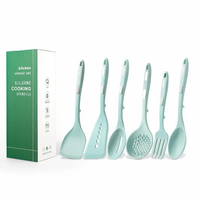 6pcs Heavy Duty Kitchen Silicone Cooking Utensils Set