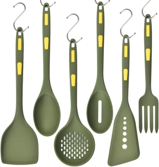 6pcs Heavy Duty Kitchen Silicone Cooking Utensils Set