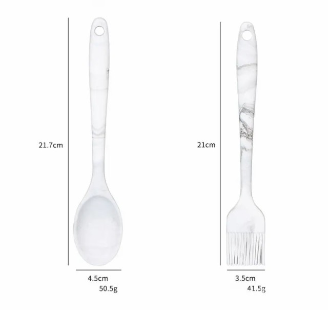 5-Piece Nonstick Silicone Marble Finish Cooking Utensils