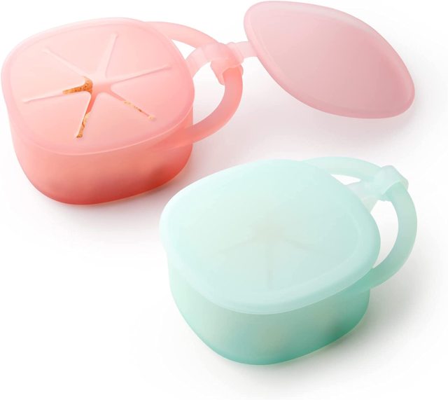 Silicone No Spill Snack Cups for Toddlers