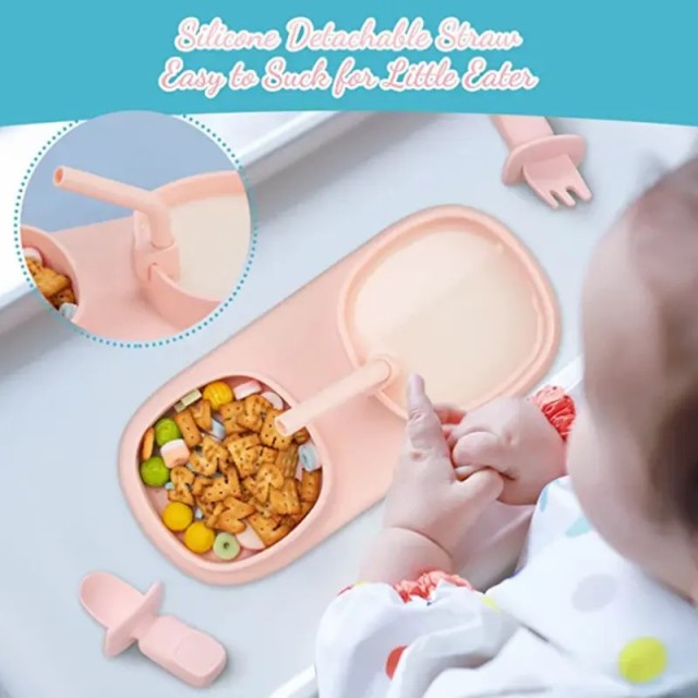 Silicone Toddler Baby Plates Dishes