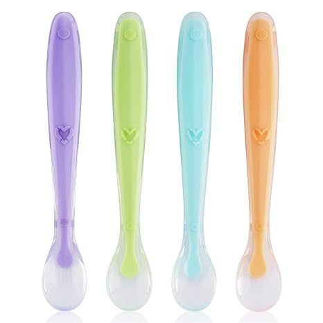 Baby Silicone Spoons Self Feeding 