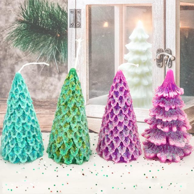 3D Christmas Tree Shape Silicone Resin Epoxy Mould