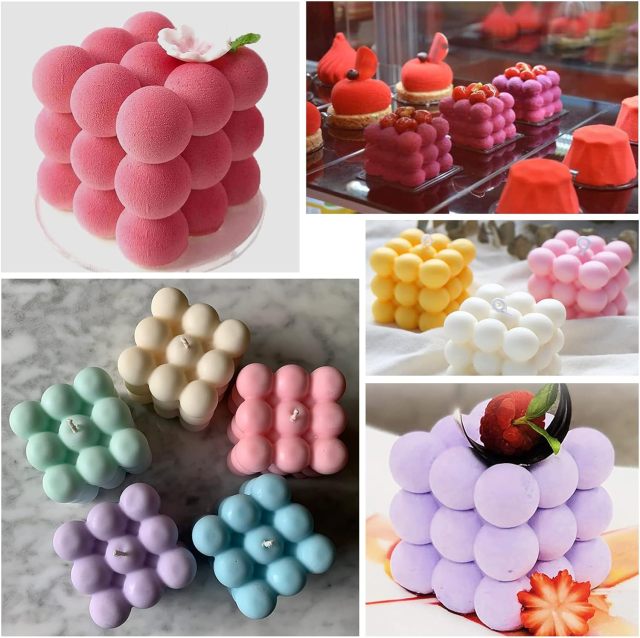 6 Cavity 3D Bubble Silicone Molds for Candles Making